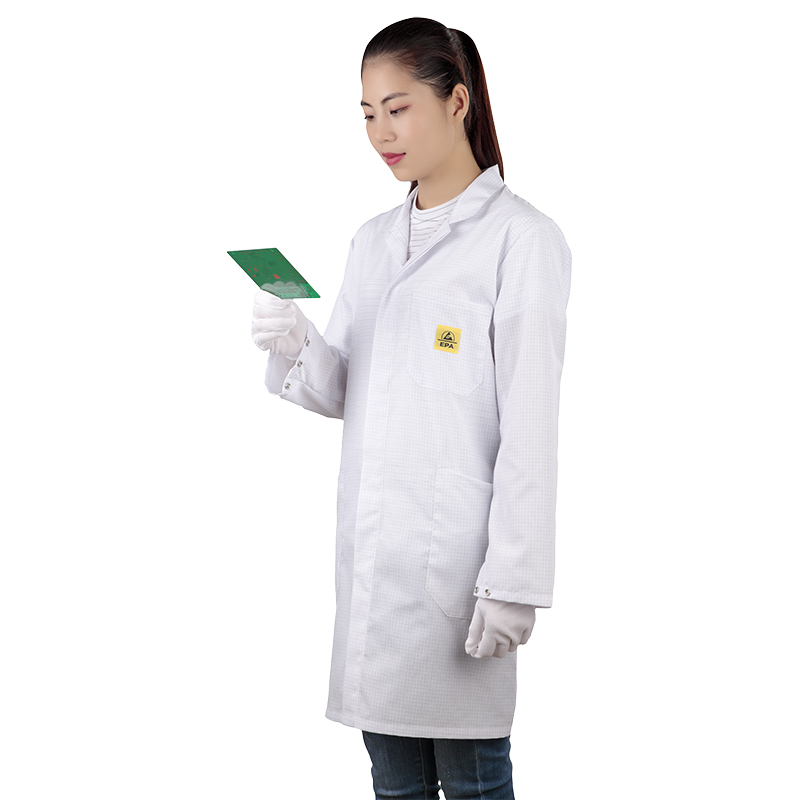 Read more about the article 3/4 standard anti static smock hidden snaps C0102-01