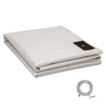 Maxsharer Organic Cotton Grounding Flat Sheet Twin Size Bedding 5% Silver Fiber